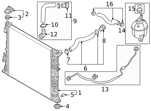 Radiator & Components for 2023 Kia Sportage #0