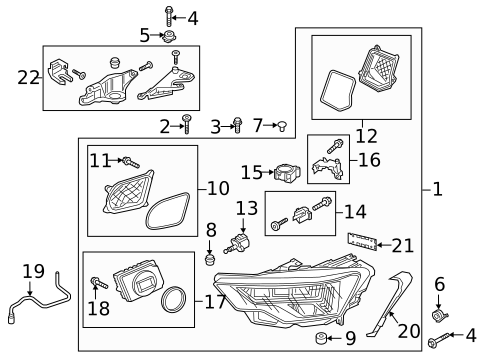 Headlamp Components for 2020 Audi S6 #0