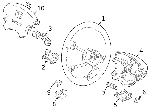 Steering Wheel & Trim for 1998 Honda Accord #1