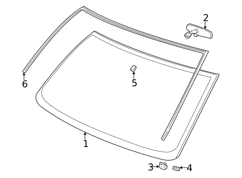 Glass - Windshield for 1998 Chevrolet Express 2500 #0