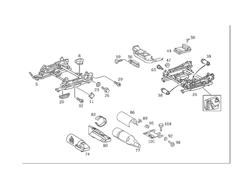 Seat Adjuster, Fire Extinguisher for 1994 Mercedes-Benz E420 #0