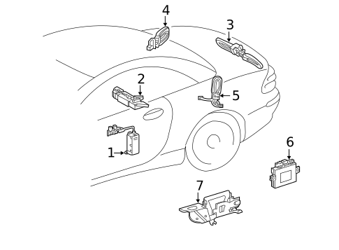 Keyless Entry Components for 2008 Mercedes-Benz SL55 AMG #0