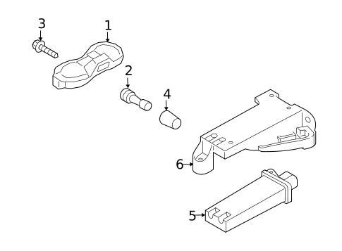 Tire Pressure Monitor Components for 2016 Porsche Panamera #3