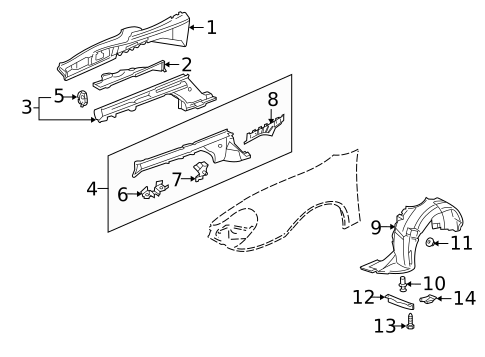 Structural Components & Rails for 1999 Porsche 911 #1