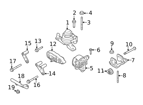 Engine & Trans Mounting for 2019 Ford Taurus #0