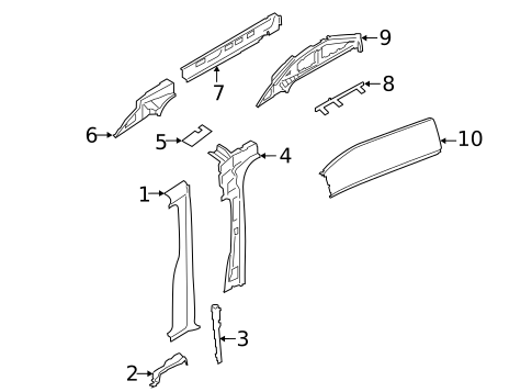 Center Pillar for 2018 Ford Transit-350 HD #1