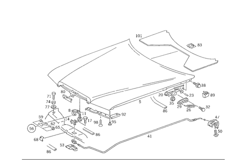 Engine Hood for 1984 Mercedes-Benz 300TD #1