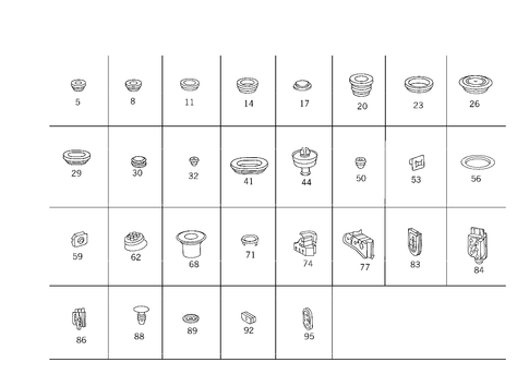 Expansion Plugs, Grommets, Plugs, and Sundries for 1993 Mercedes-Benz 400E #1
