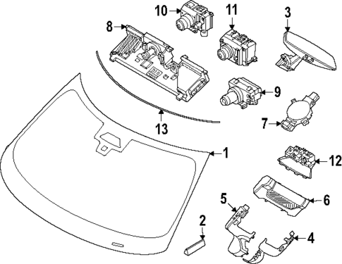 Glass - Windshield for 2025 Mini Countryman #0
