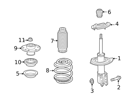 Struts & Components for 2007 Pontiac Torrent #0