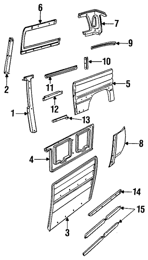 Interior Trim - Side Panel for 1995 GMC G3500 #0