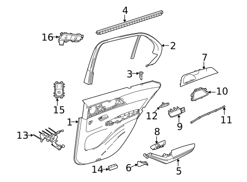 Interior Trim - Rear Door for 2022 Mercedes-Benz GLS 63 AMG® #2