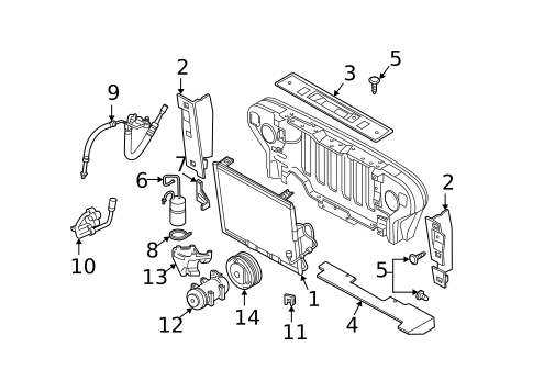 Condenser, Compressor & Lines for 2003 Jeep Wrangler #0