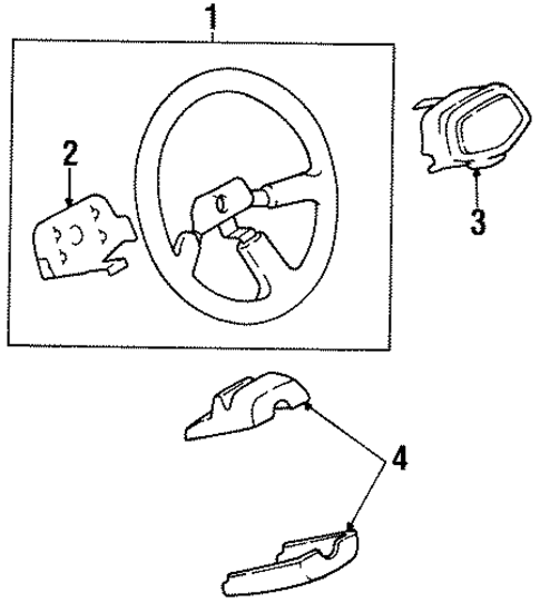 Steering Wheel for 1995 Honda Passport #0