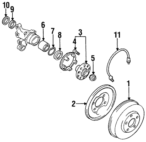 Rear Brakes for 1999 Subaru Legacy #1