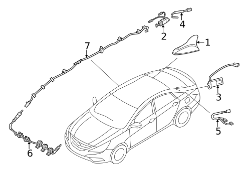 Antenna & Radio for 2012 Hyundai Sonata #1