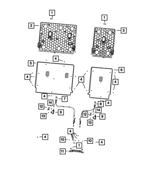 Rear Seats - Third Row Adjusters, Recliners, Shields and Risers for 2022 Jeep Grand Wagoneer #1