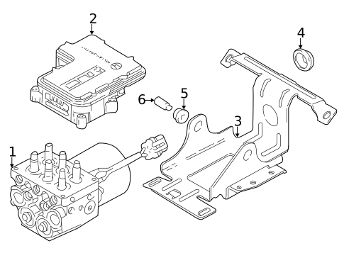 ABS Components for 2002 Oldsmobile Bravada #1