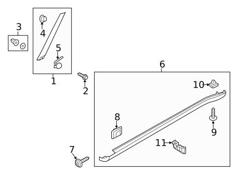 Exterior Trim - Pillars for 2018 Kia Soul EV #0