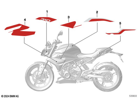 Stickers, Labels, Adhesive Film Strips for 2026 BMW-Motorrad G 310 R #3