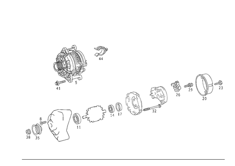 Alternator for 2002 Mercedes-Benz ML55 AMG #0