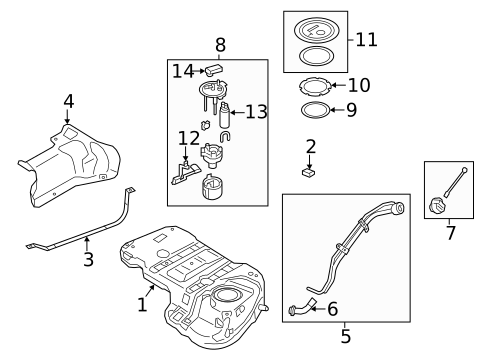 Fuel System Components for 2014 Kia Sorento #0