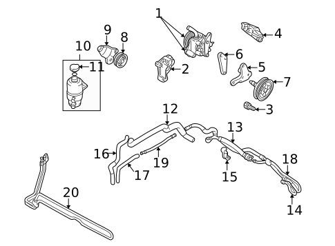 Pump & Hoses for 2002 Dodge Stratus #0