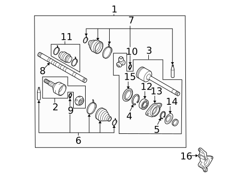 Drive Axles for 2009 Nissan Murano #0