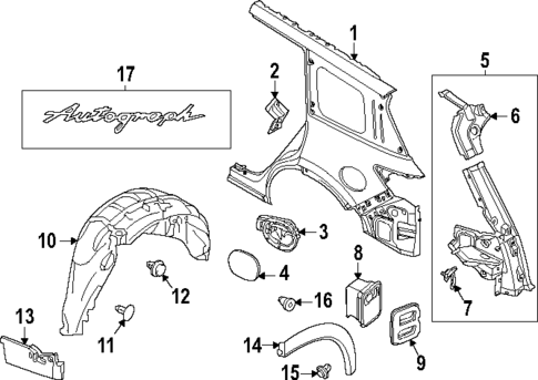 Quarter Panel & Components for 2025 INFINITI QX60 #0