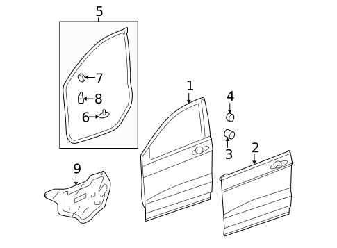 Door & Components for 2011 Honda CR-V #0