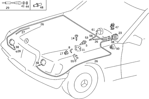 Engine Vacuum Connection and Light Range Regulator for 1989 Mercedes-Benz 300E #0