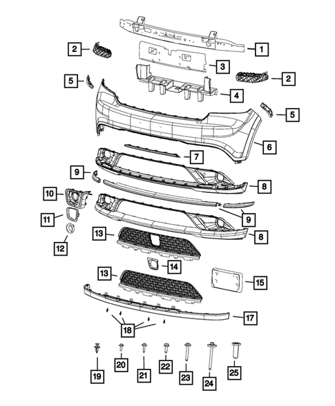 Front Bumper and Fascia for 2020 Dodge Durango #0