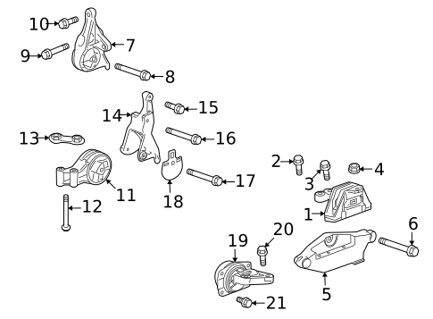 Engine & Trans Mounting for 2010 Cadillac SRX #0