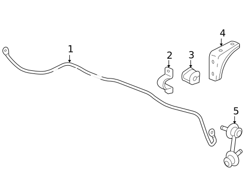 Stabilizer Bar & Components for 2010 Honda Civic #1