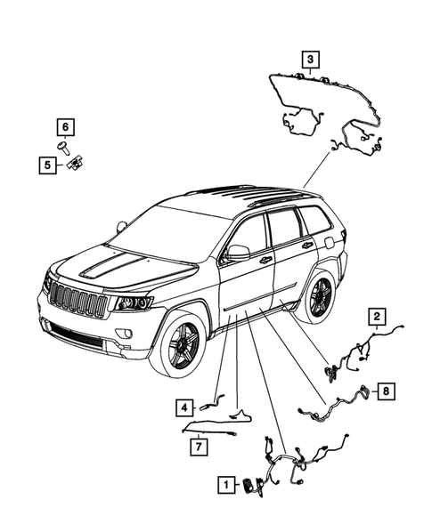 Wiring-Body and Accessories for 2012 Jeep Grand Cherokee #1