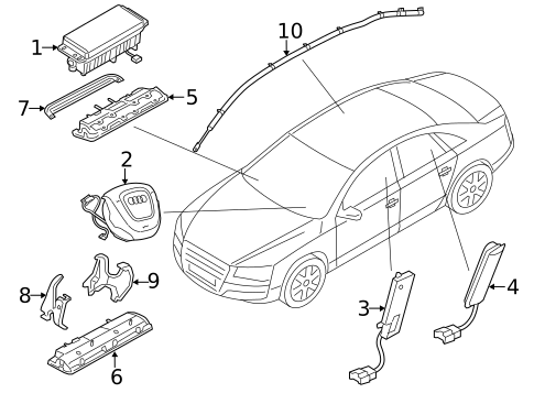 Air Bag Components for 2012 Audi A8 Quattro #0