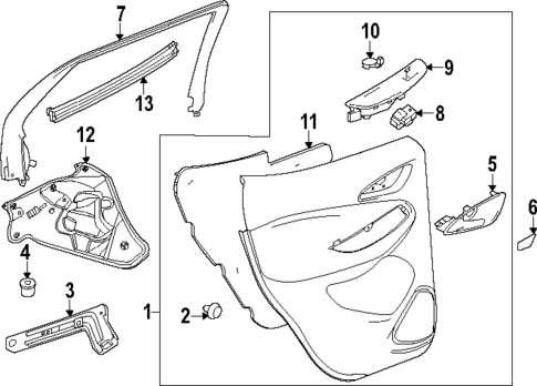 Interior Trim - Rear Door for 2024 Buick Encore GX #0