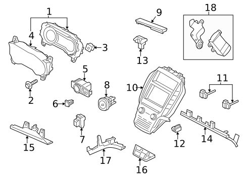 Switches, Solenoids & Actuators for 2018 Lincoln MKC #1