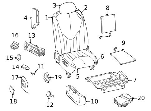 Front Seat Components for 2000 Jaguar S-Type #0