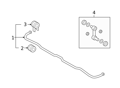 Stabilizer Bar & Components for 2010 Hyundai Santa Fe #1