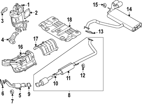 Exhaust Components for 2025 Hyundai Kona #1