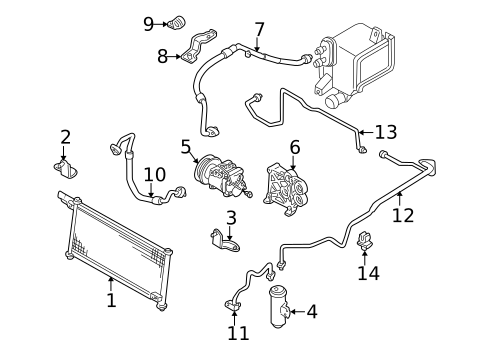 Condenser, Compressor & Lines for 1999 Mazda Protege #0