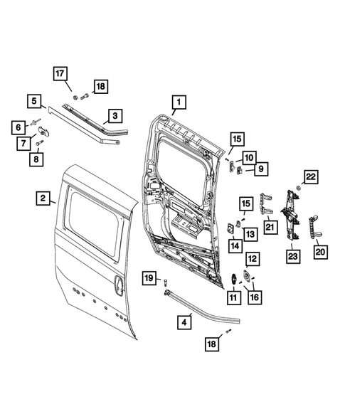 Sliding Cargo Door for 2016 Ram ProMaster City #1