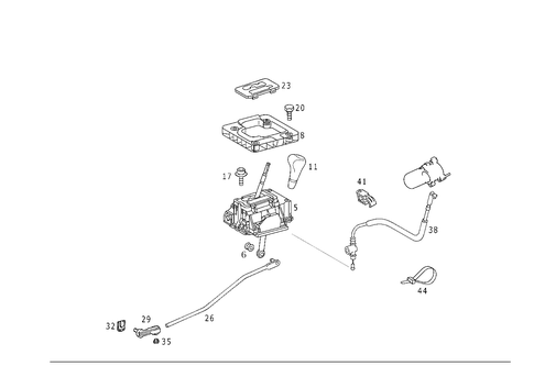 One-Touch Shift Mechanism Eletronic Five-Speed Transmission 722.6 for 2002 Mercedes-Benz ML55 AMG #1