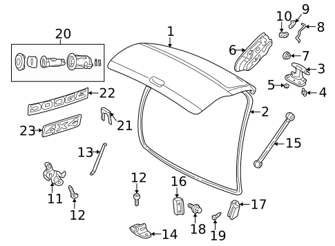Liftgate for 1999 Dodge Durango #0