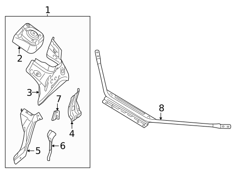 Structural Components & Rails for 2021 Volkswagen ID.4 #1