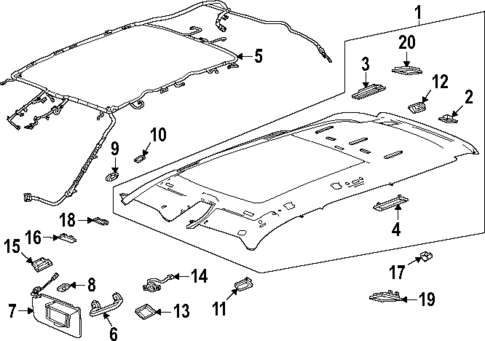 Interior Trim - Roof for 2025 Cadillac ESCALADE IQ #0