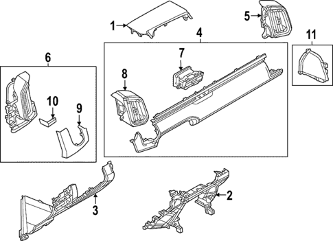Instrument Panel Components for 2023 Mazda CX-50 #0