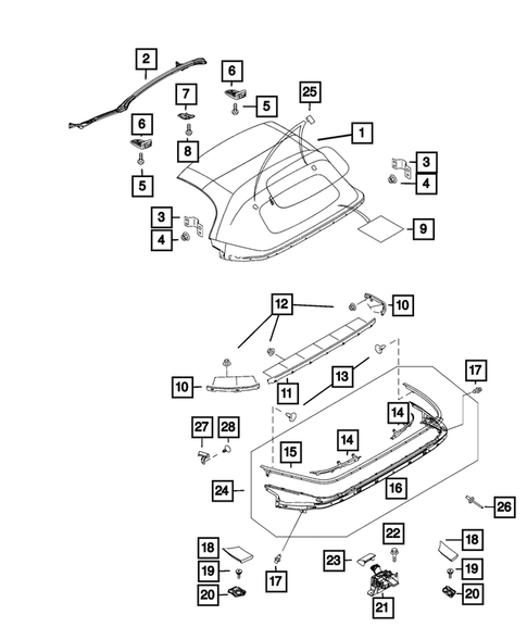 Toit pour 2017 Fiat 124 Spider #1