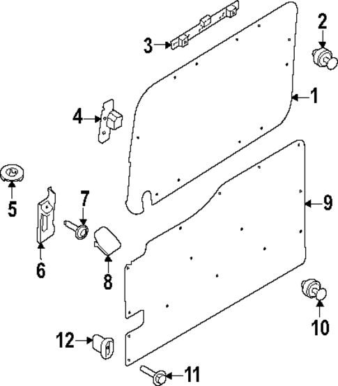 Interior Trim - Side Door for 2024 Ford Transit-150 #0
